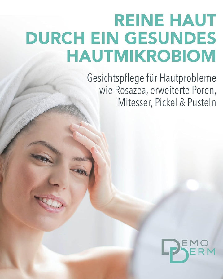DEMODERM Basis Rosacea Creme 30 g | Bewährt bei Rosazea, Haut-Rötungen, Pickel & Pusteln | Natürlich