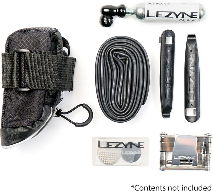 Lezyne Sattel Trainer Laufradtasche Satteltasche Micro Caddy Schwarz, Schwarz