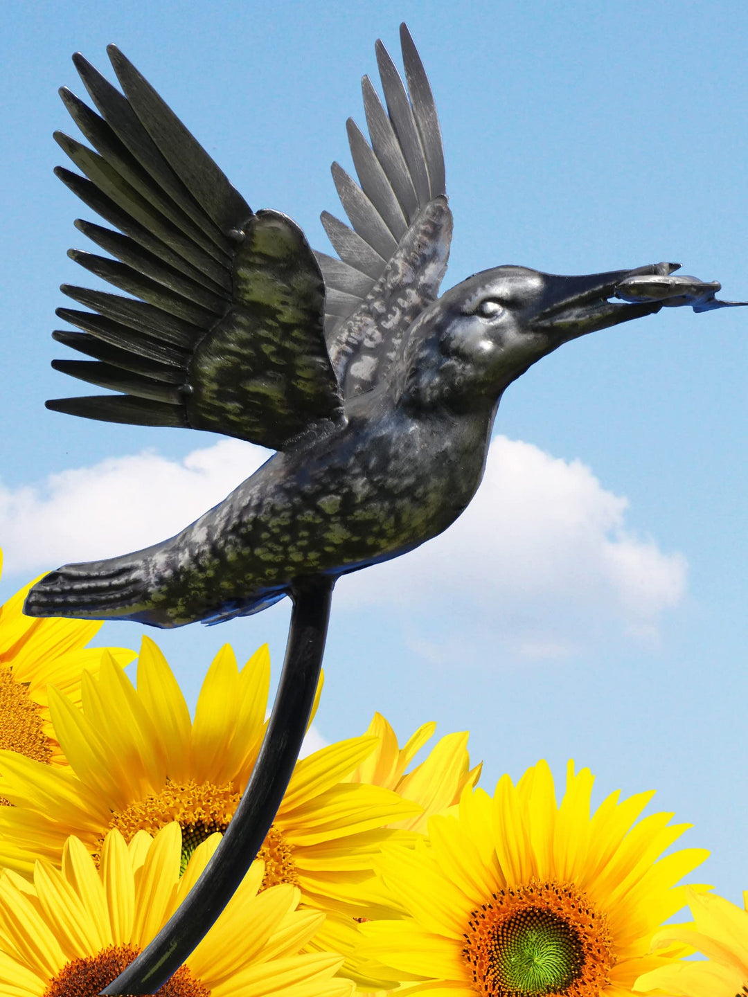 Pommerntraum ® | Edelstahl Regenmesser Niederschlagsmesser Pluviometer Vogel hochwertige Gartendeko