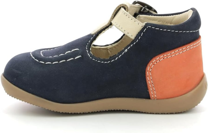 Kickers Mädchen Bonbek-2 Mary Jane Schuh, Marineblau Beige Orange