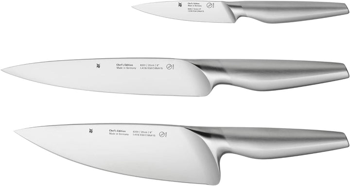 WMF Chef's Edition Messer-Vorteils Set 3teilig, Made in Germany, 3 Messer geschmiedet, Küchenmesser,
