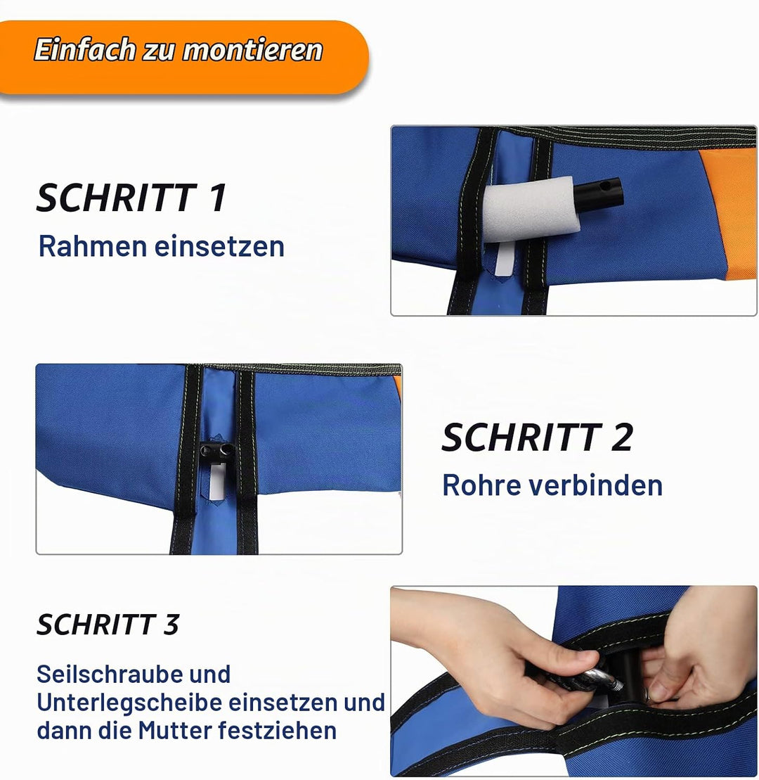 Dripex Nestschaukel Tellerschaukel Square 115 cm x 75 cm Kinderschaukel bis 200 KG Baumschaukel Vers