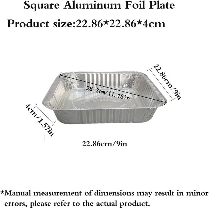 Antihaftbeschichtete Einweg-Luftfritteuse, Aluminiumfolie, quadratisch, 50 Stück, öldichte Aluminium