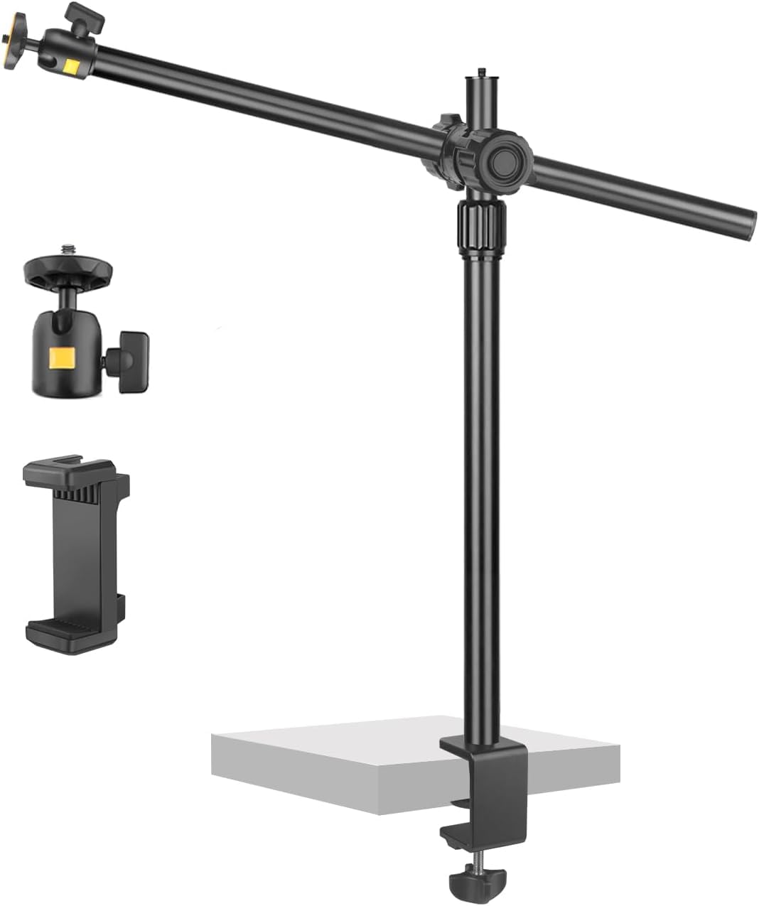 JEBUTU OS02 Kamera Tischstativ Overhead Stativ, 31-97cm verstellbar Kamera Tischhalterung für Kamera