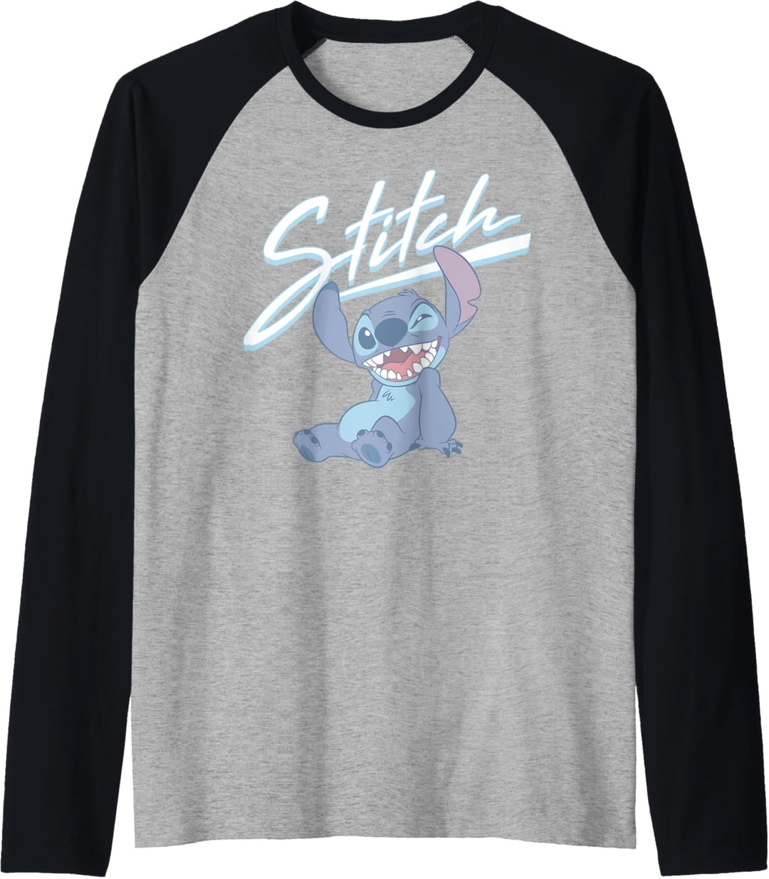 Disney Lilo & Stitch Winking Stitch Portrait Raglan