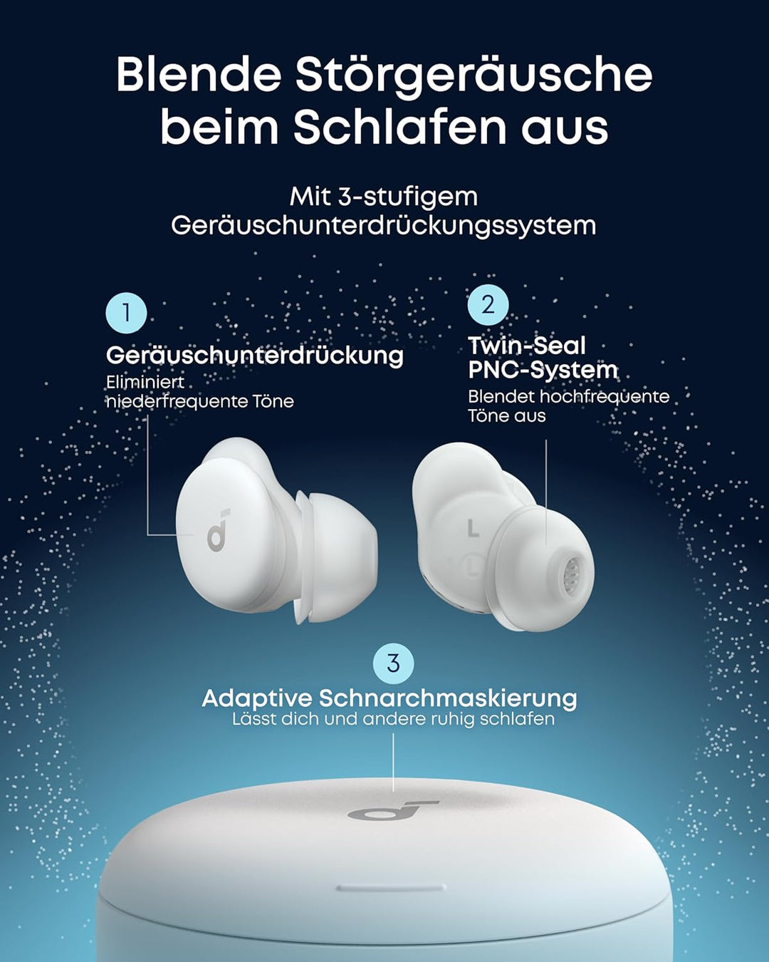 soundcore Sleep A30 von Anker, Schlafkopfhörer, Schonendes ANC, Geräuschmaskierung, Bluetooth-Kopfhö