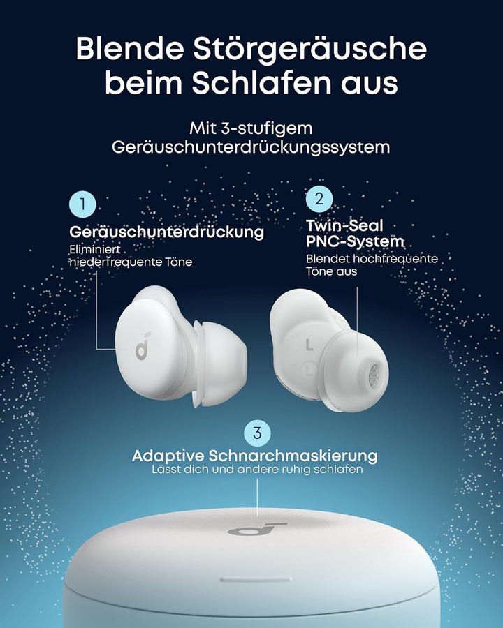 soundcore Sleep A30 von Anker, Schlafkopfhörer, Schonendes ANC, Geräuschmaskierung, Bluetooth-Kopfhö