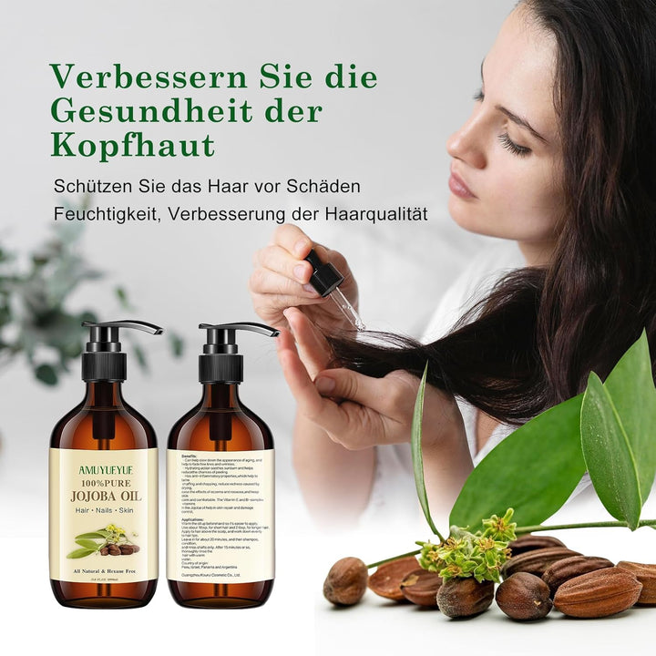 100% Bio Jojobaöl für Haut und Haar 1000ml