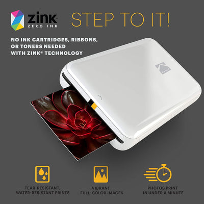 KODAK Step Drucker Drahtloser mobiler Fotodrucker mit Zink-Technologie druckt 2 × 3 Zoll grosse Foto