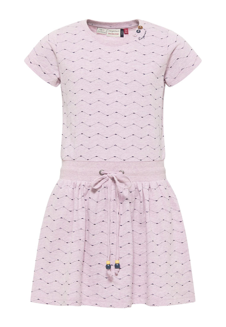 Ragwear Mädchen Kleid MAGY Zig ZAG Sommerkleid in sommerlichen Farben aus weicher Baumwolle, 128 Lil