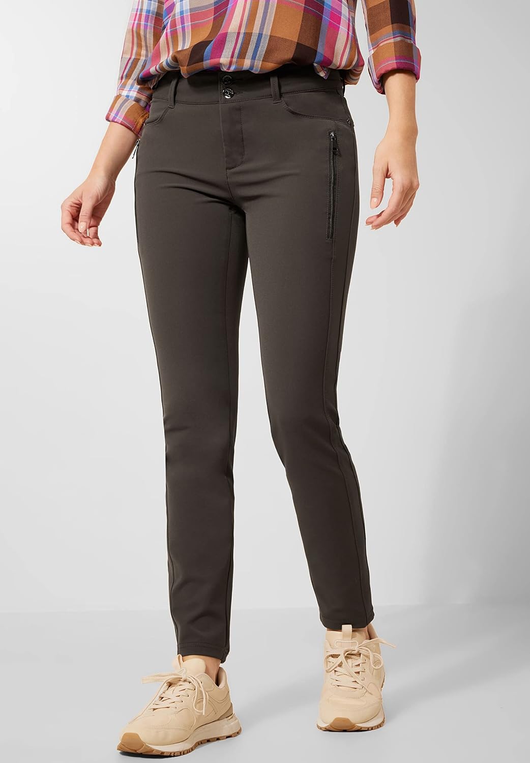 Street One Damen Jeans Hose York Superstretch Brown 42W / 30L Falcon Brown, 42W / 30L Falcon Brown