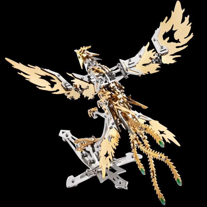 Bunte 3D Metall Puzzle Erwachsene Phoenix, 3D Modellbausatz Metall für Erwachsene mit Werkzeugen, De