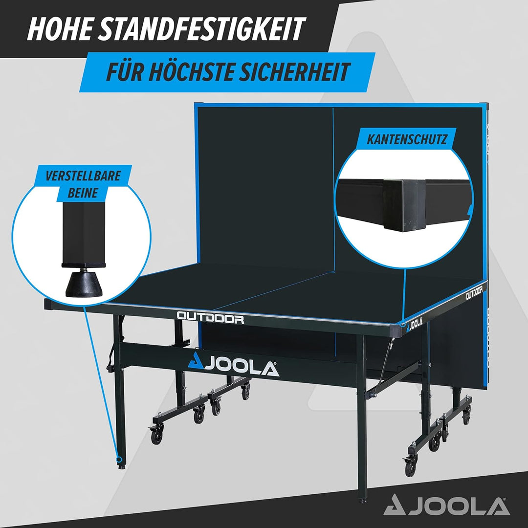 JOOLA 11642 Tischtennisplatte Outdoor J200A-Profi Tischtennistisch 6 MM Aluminium-Verbundoberfläche