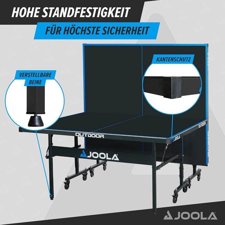 JOOLA 11642 Tischtennisplatte Outdoor J200A-Profi Tischtennistisch 6 MM Aluminium-Verbundoberfläche