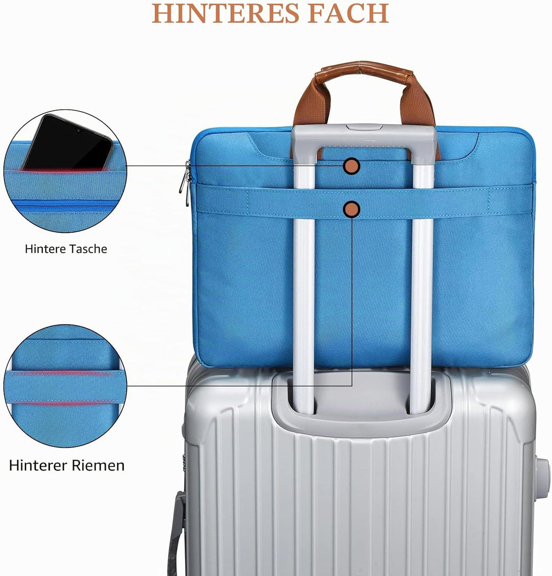 LONMEN 14 Zoll Laptop Hülle Wasserdicht Schultertasche Tasche Kompatibel mit 15" MacBook Pro 2019 /