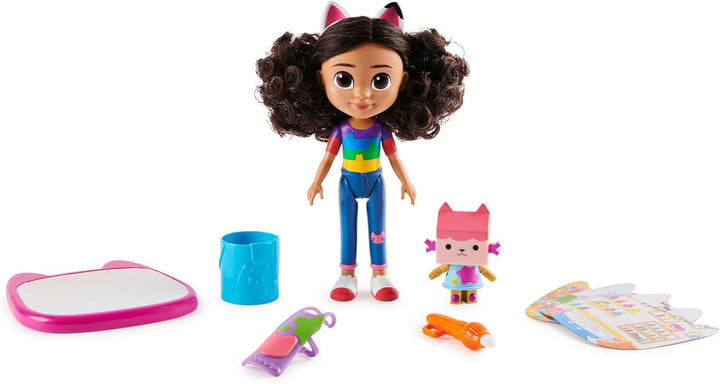 Gabby's Dollhouse, Gabby Deluxe Bastelpuppen und Zubehör mit Wasserpad und Wasserpinselstift, Kinder
