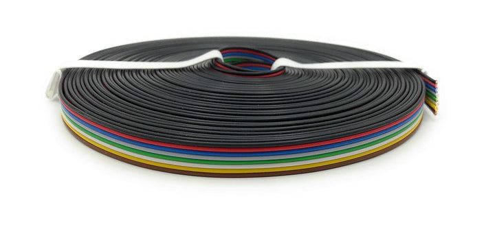 BELI-BECO L825/10 Kabel - Kupferlitze 8 x 0,25 mm² - Flachleitung 8-adrig - 8-Farben: Schwarz, Rot,