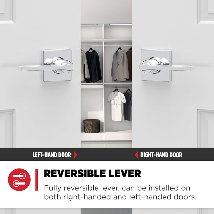 Kwikset 92001-605 Casey Durchgangshebel, poliertes Chrom Poliertes Chrom Durchgang, Poliertes Chrom