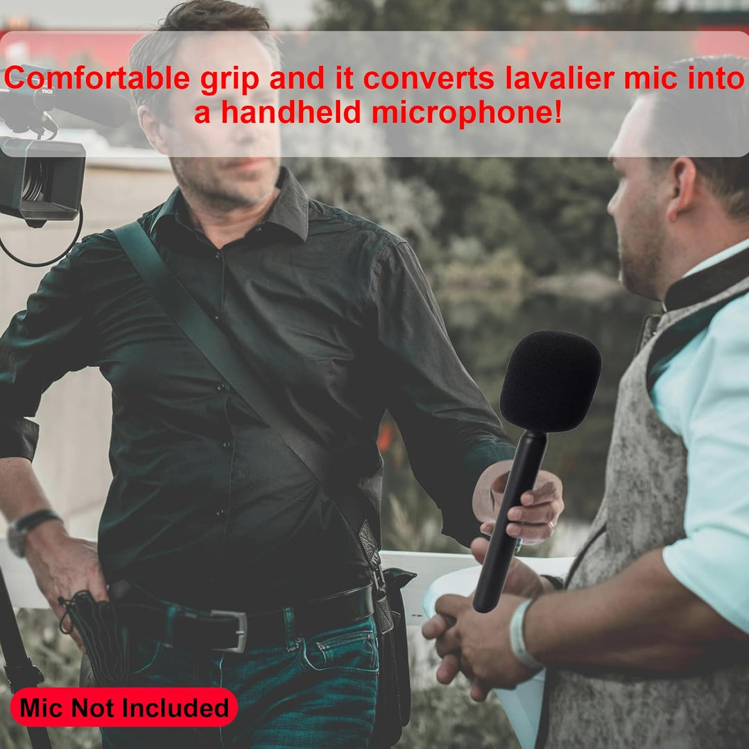 FLYAMAPIRIT Mikrofonhalterung für DJI Mic 1/2, Interview-Mikrofon-Griff für Rode Wireless GO II / 2