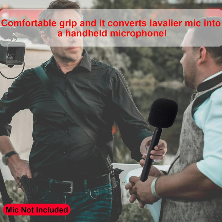 FLYAMAPIRIT Mikrofonhalterung für DJI Mic 1/2, Interview-Mikrofon-Griff für Rode Wireless GO II / 2