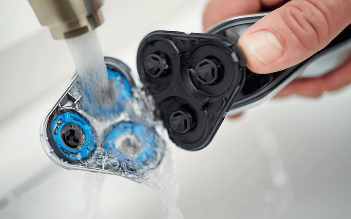 Philips AquaTouch - Rasierapparat (Rotorrasierer, Schwarz, Blau, LED, Batterie, Nickel-Metallhydrid