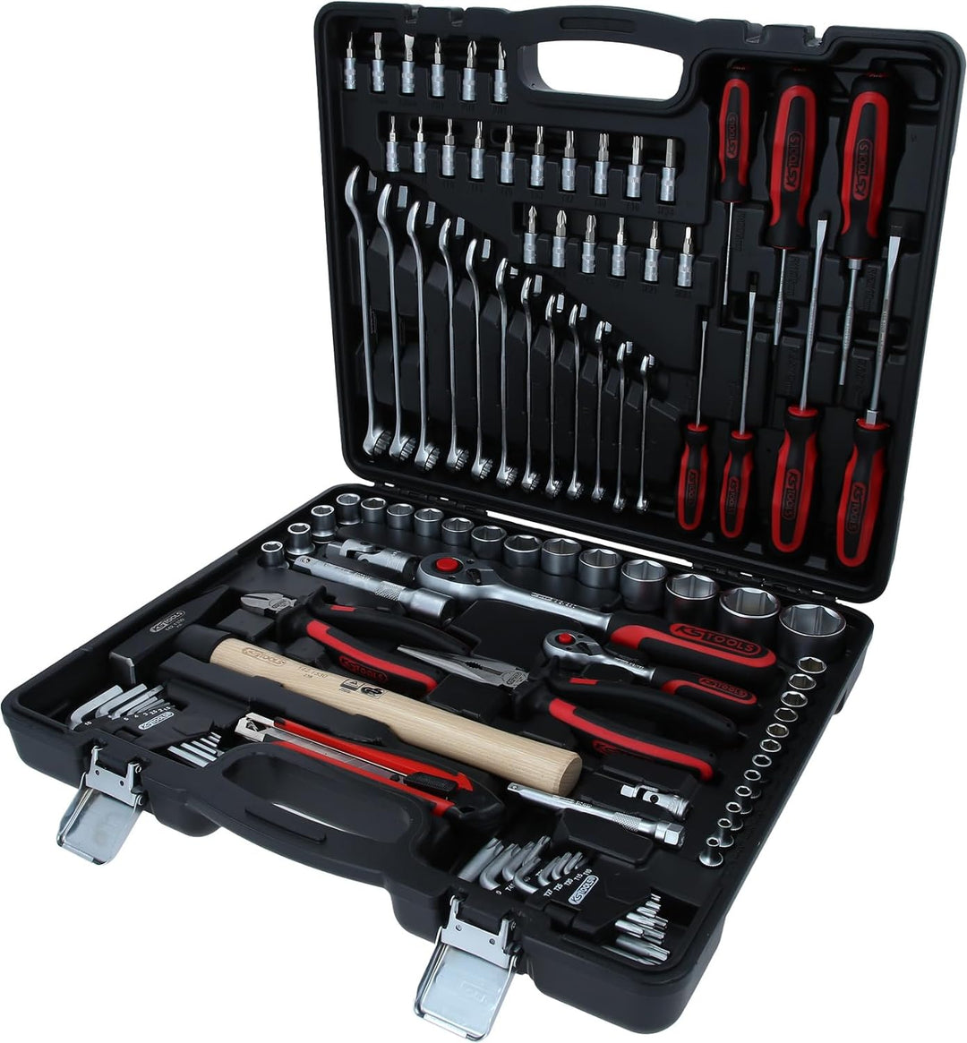 KS Tools 917.0797 1/4 Zoll + 1/2 Zoll Universal-Werkzeug-Satz | inklusive 2 Umschaltknarren, 72-Zahn