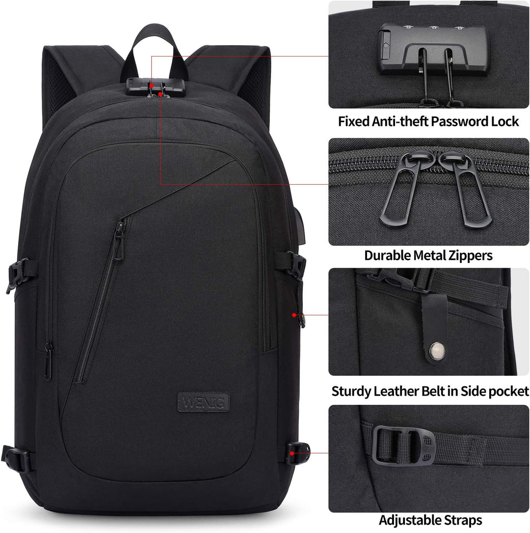 Laptop Rucksack Herren,17 Zoll Laptop Anti Diebstahl Rucksack Tasche Schulrucksack Business Notebook