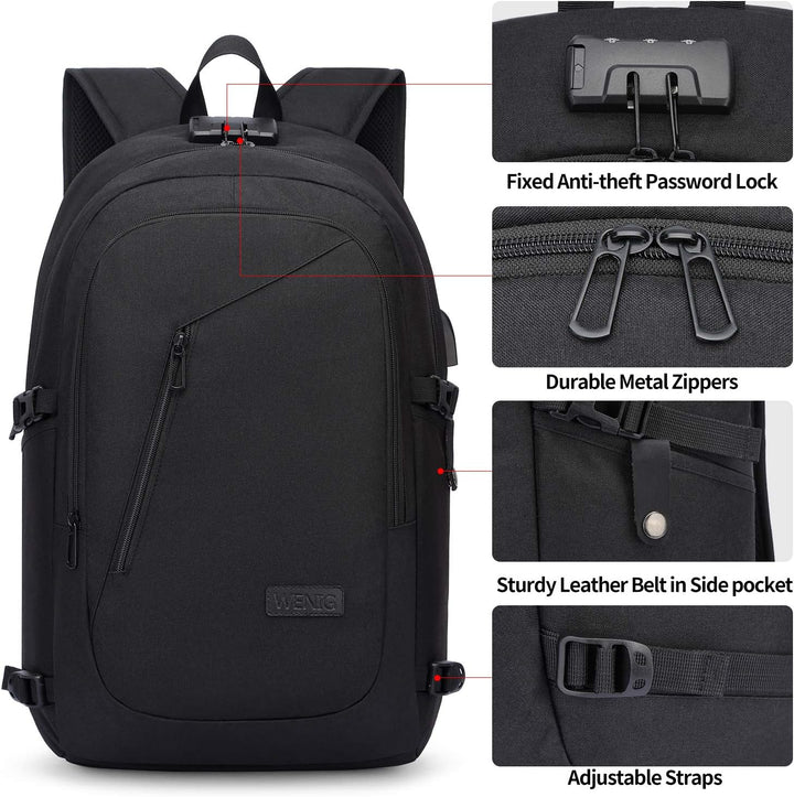 Laptop Rucksack Herren,17 Zoll Laptop Anti Diebstahl Rucksack Tasche Schulrucksack Business Notebook