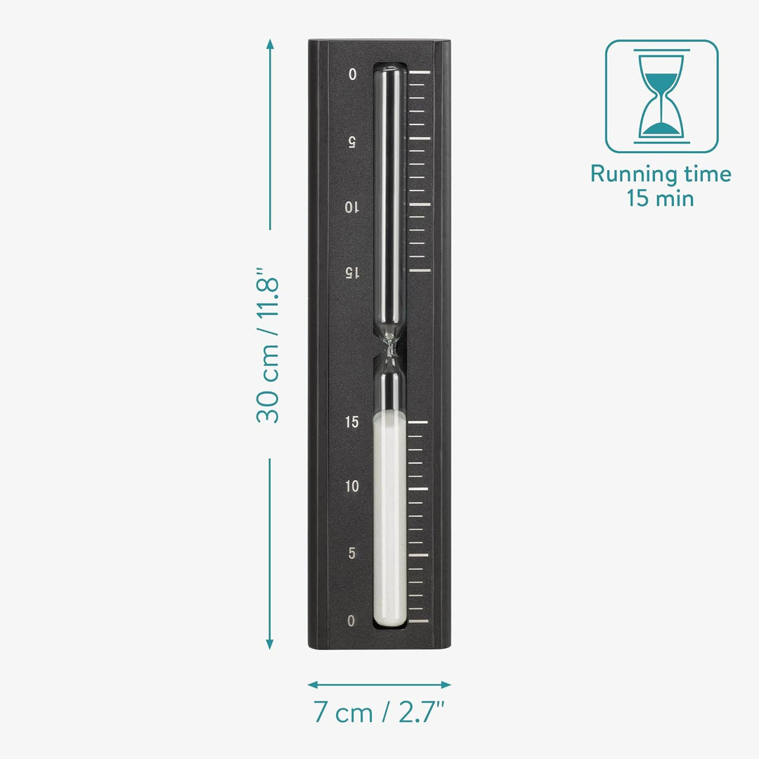 Navaris Aluminium Saunakübel mit Kelle und Sanduhr - Metall Sauna Kübel - Aufgusseimer Set 3tlg. Sau