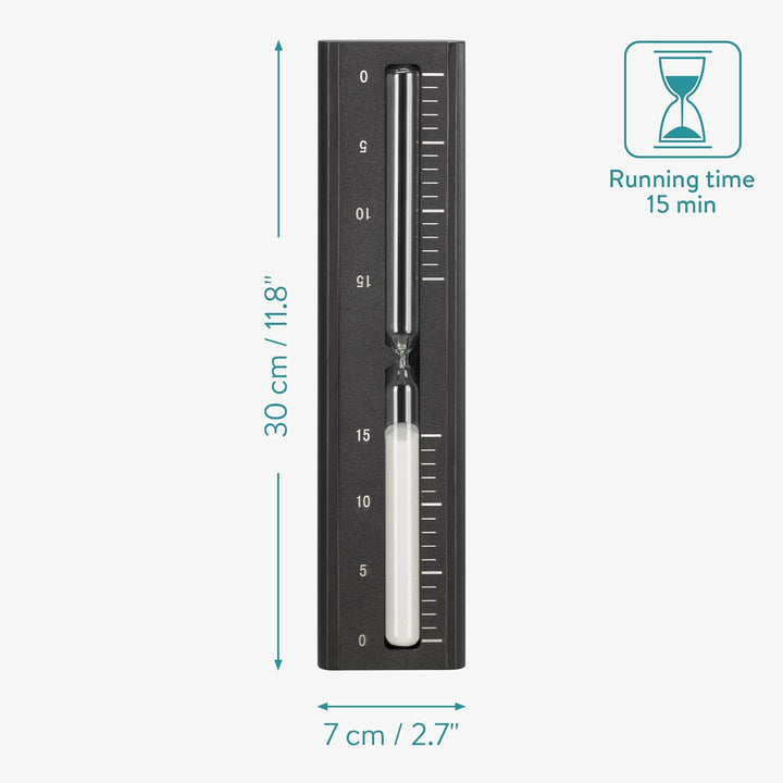 Navaris Aluminium Saunakübel mit Kelle und Sanduhr - Metall Sauna Kübel - Aufgusseimer Set 3tlg. Sau