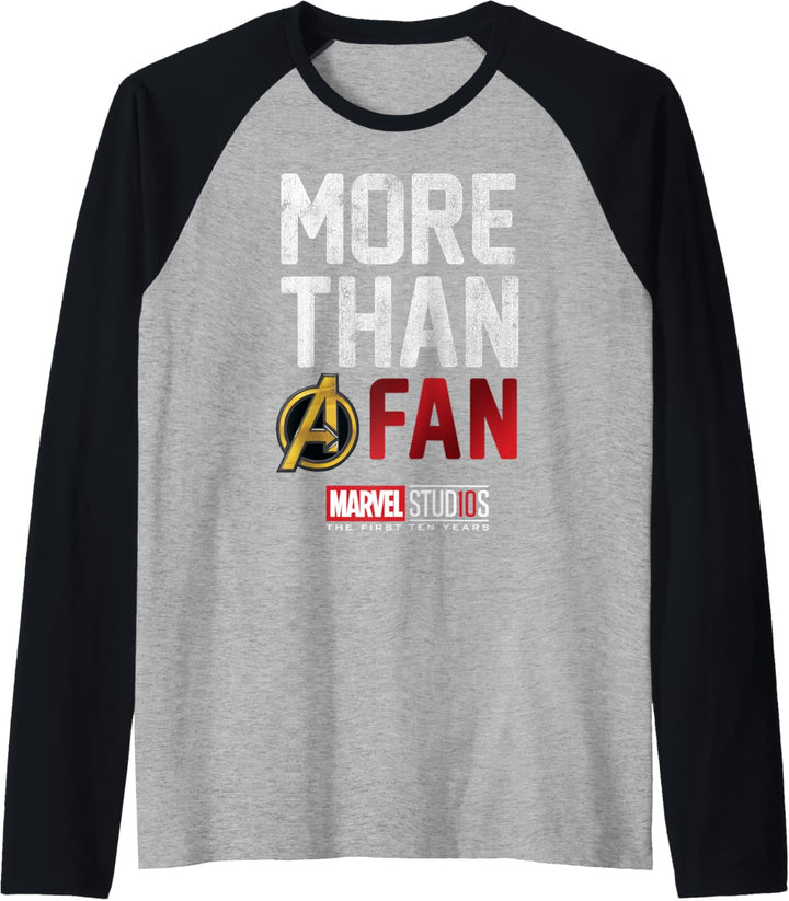 Marvel Studios More Than A Fan 10 Years Raglan