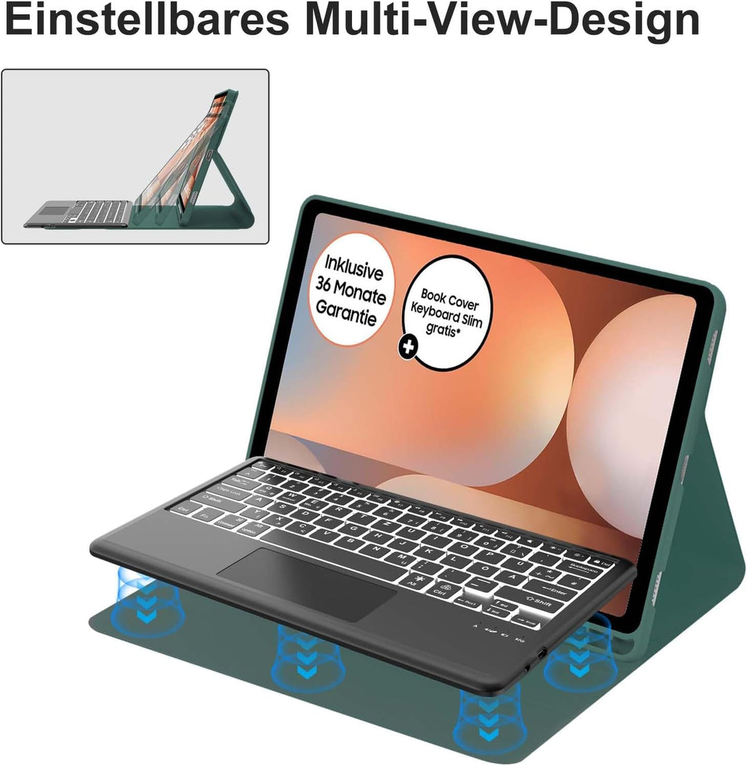IVEOPPE Tastatur für Samsung Galaxy Tab S10 Ultra 2024, Hülle mit Tastatur Galaxy Tab S10/S9 Ultra,