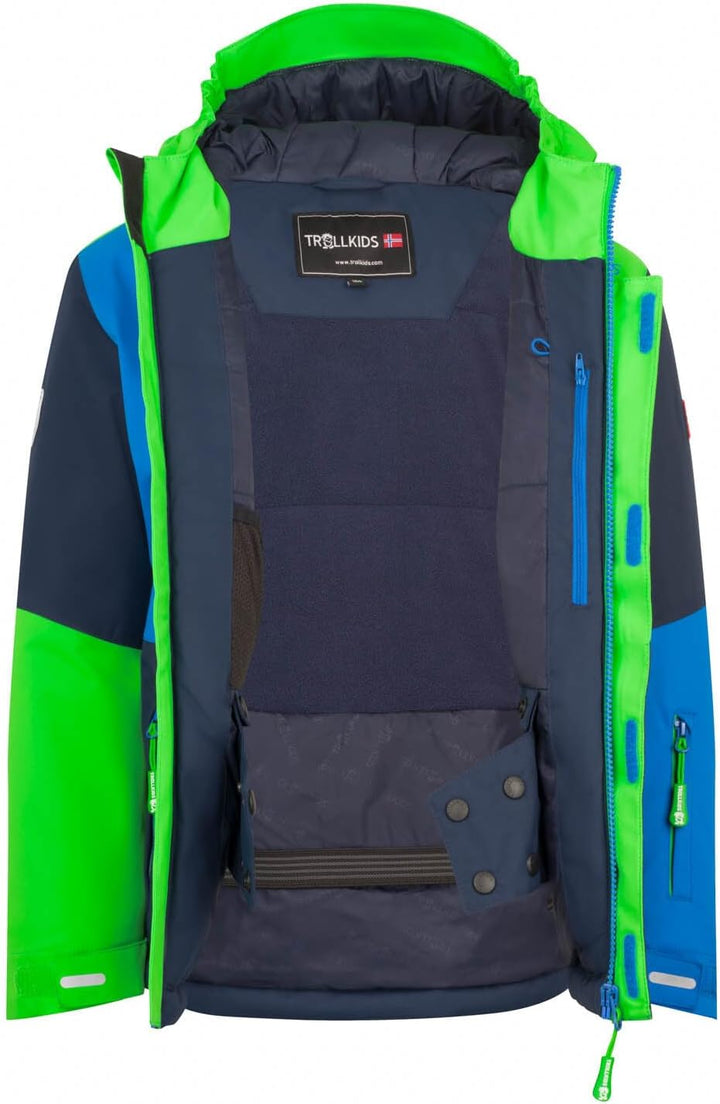 Trollkids Hallingdal Mädchen Skijacke 92 Hellgrün/Blau, 92 Hellgrün/Blau