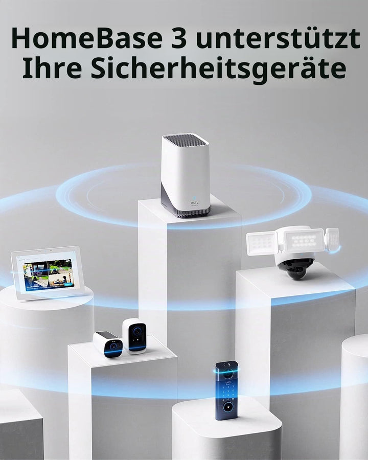 eufy Security S380 HomeBase (HomeBase 3), eufy Edge Sicherheitszentrum, lokaler erweiterbarer Speich
