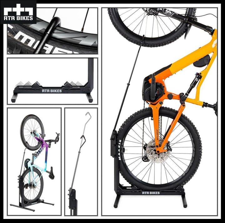 RTR BIKES Brutus UP Professional Freistehender Fahrradständer - Ideal für Ihre Garage, Ihr Haus oder