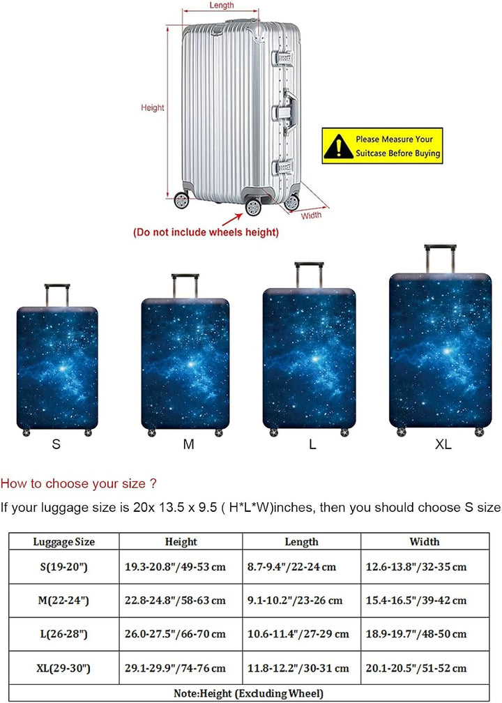 Gepäckabdeckung, waschechter Schutzkoffer-Cover - Reise-elastischer Spandex-Koffer-Protector Für Gep