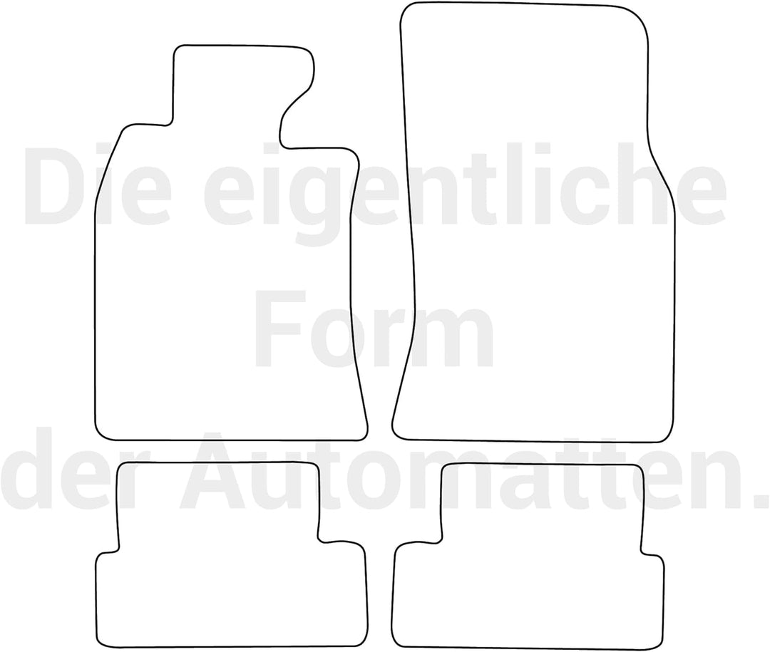 moto-MOLTICO Fussmatten Auto Velours Autoteppiche Schwarz Automatten Set 4-teilig passend für Mini C