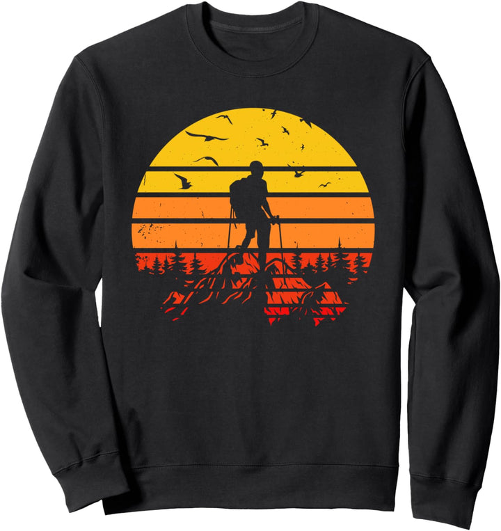 Vintage Bergsteiger Wandern Retro Wanderer Bergsteigen Sweatshirt