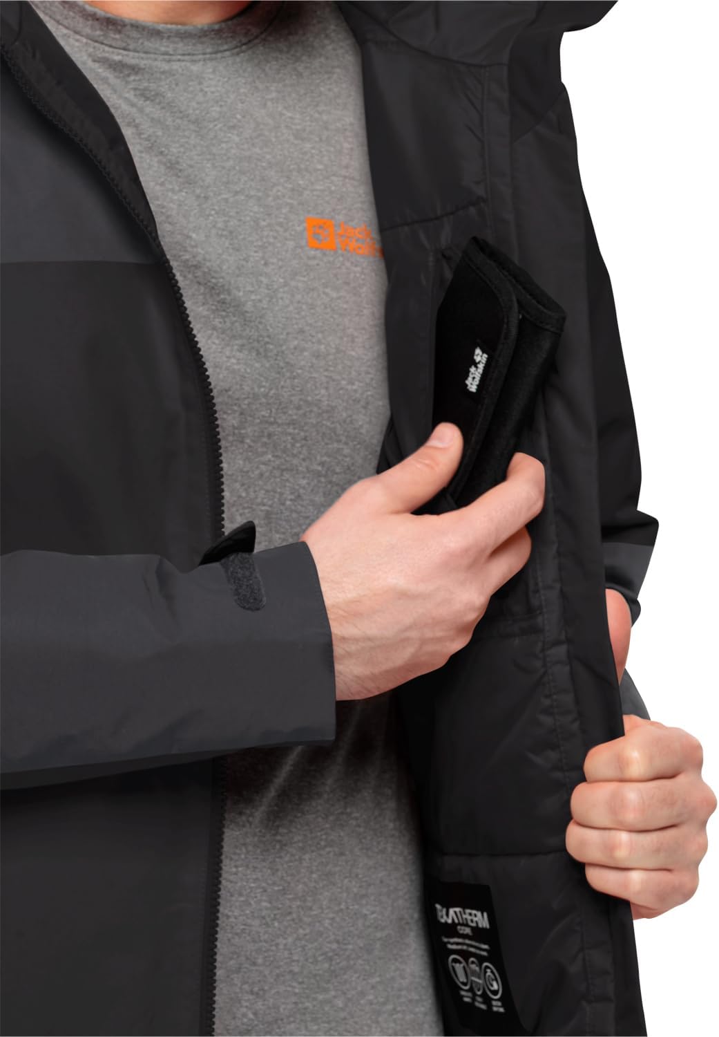 Jack Wolfskin Herren Jasper Ins Jkt M Jacket (1er Pack) 3XL Schwarz, 3XL Schwarz
