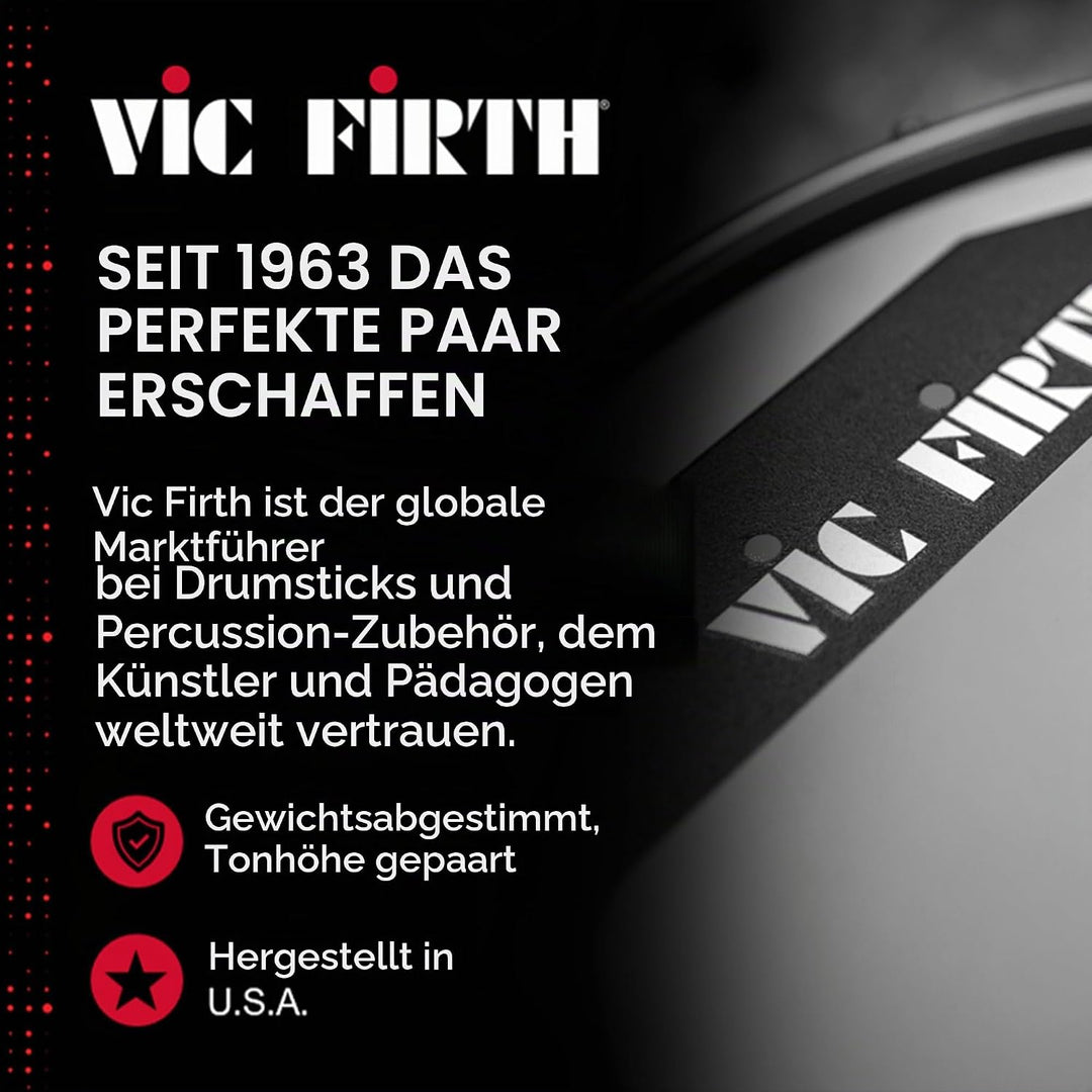 Vic Firth Double Sided Practice Pad - 12 inch 12" Double Side Single, 12" Double Side Single