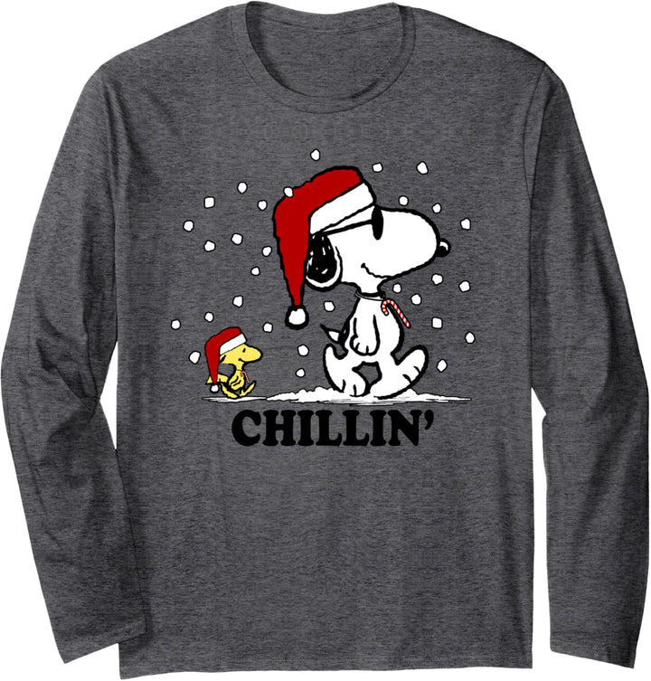Peanuts Holiday Snoopy Schneefall Chillin ' Langarmshirt