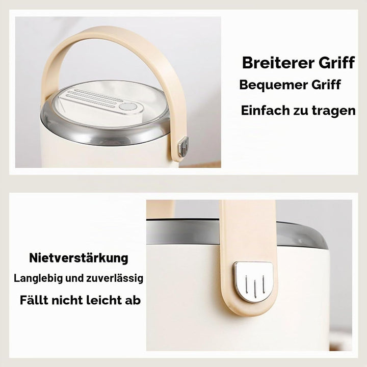 Thermobehälter für Essen 2600ml, Edelstahl Warmhaltebehälter Tragbare Isolierte Thermobecher Essen m