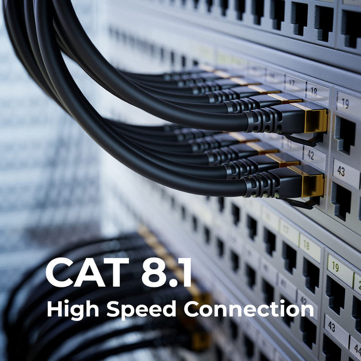 deleyCON 10x 0,25m CAT8.1 Patchkabel Netzwerkkabel Datenkabel S/FTP PIMF 2000 MHz 40 Gbit RJ45 LAN D