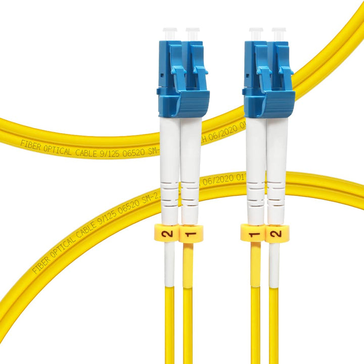 FLYPROFiber 0.5M OS2 LC auf LC LWL Glasfaser Patchkabel | Längenoption: 0,2m-200m, 1G/10GB Singlemod
