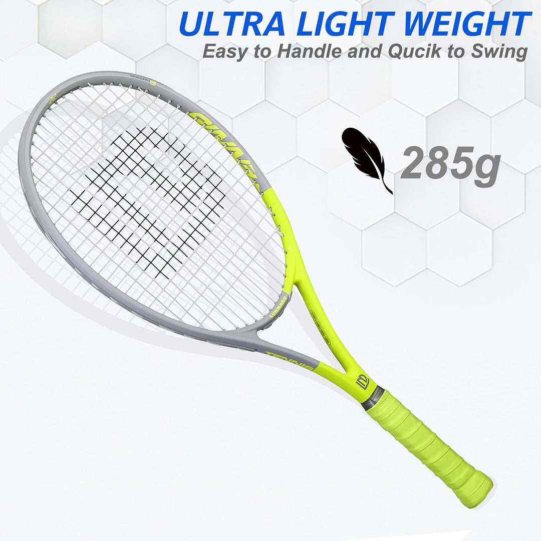 LUNNADE Tennisschläger für Erwachsene, 27 Zoll Leicht Tennisschläger mit Hülle, Geeignet für Damen H