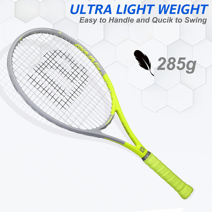 LUNNADE Tennisschläger für Erwachsene, 27 Zoll Leicht Tennisschläger mit Hülle, Geeignet für Damen H