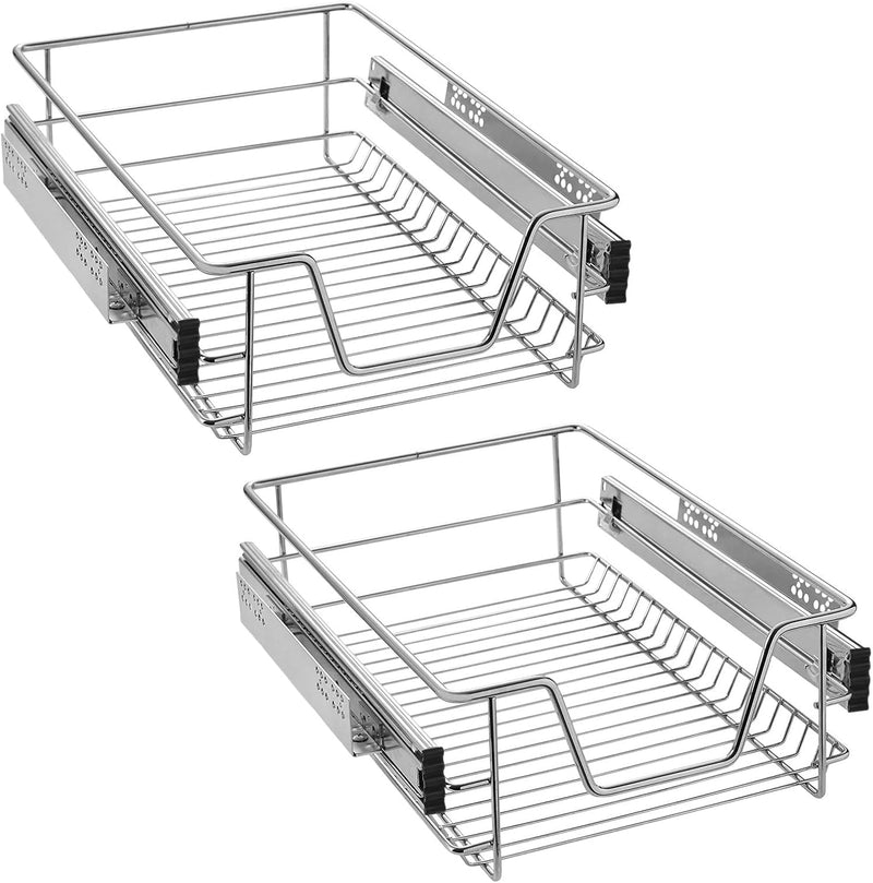 UISEBRT 2X Küchenschublade Teleskopschublade 40cm - Küchenschrank Schrankauszug Schlafzimmerschränke