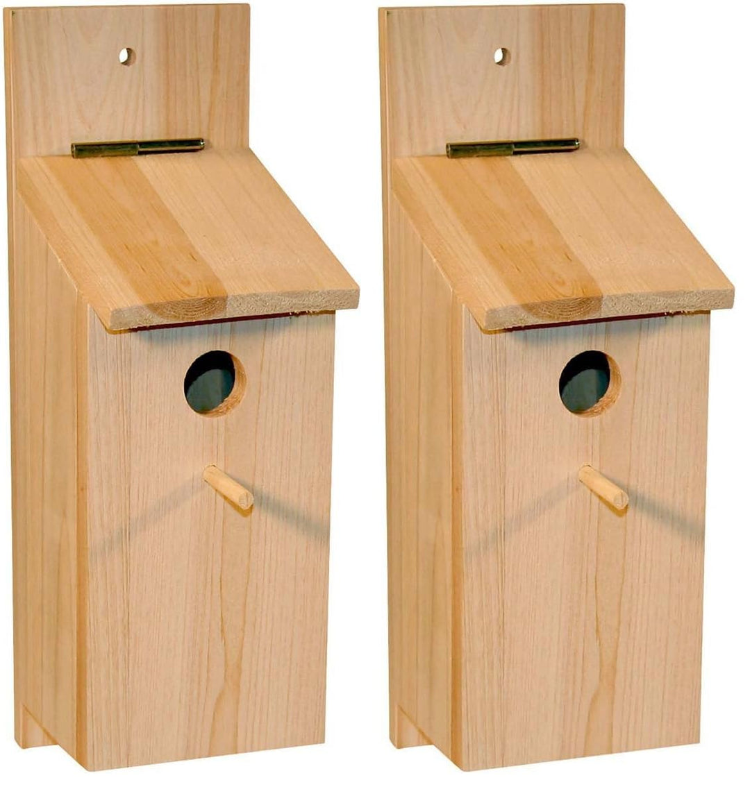 Kerbl Nistkasten Selbstbauset (Einflugloch 32 mm, mit aufklappbaren Deckel, für Vögel, aus Naturbela