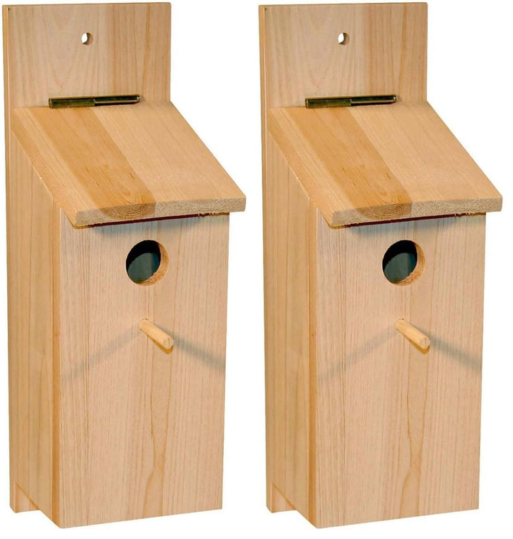 Kerbl Nistkasten Selbstbauset (Einflugloch 32 mm, mit aufklappbaren Deckel, für Vögel, aus Naturbela