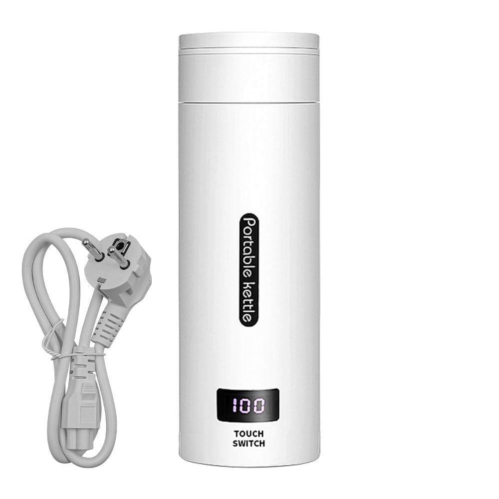 500 ml Reise-Wasserkocher, Kleiner elektrischer Wasserbecher mit LED-Temperaturanzeige mit Automatis
